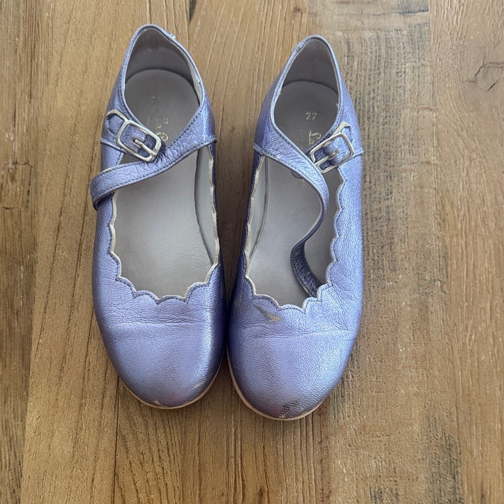 Girls' Lavender Metallic Mary Jane Dress Shoes